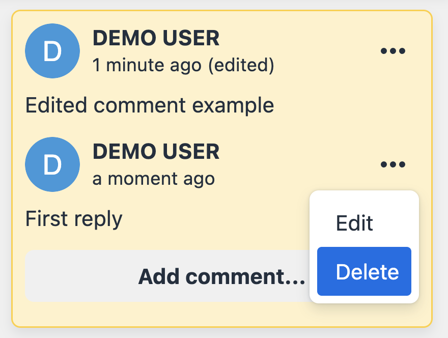 Delete Comment